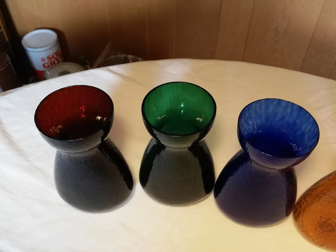 Billede 4 - Hyacintglas ovale hamret fra Kastrup Glasværk