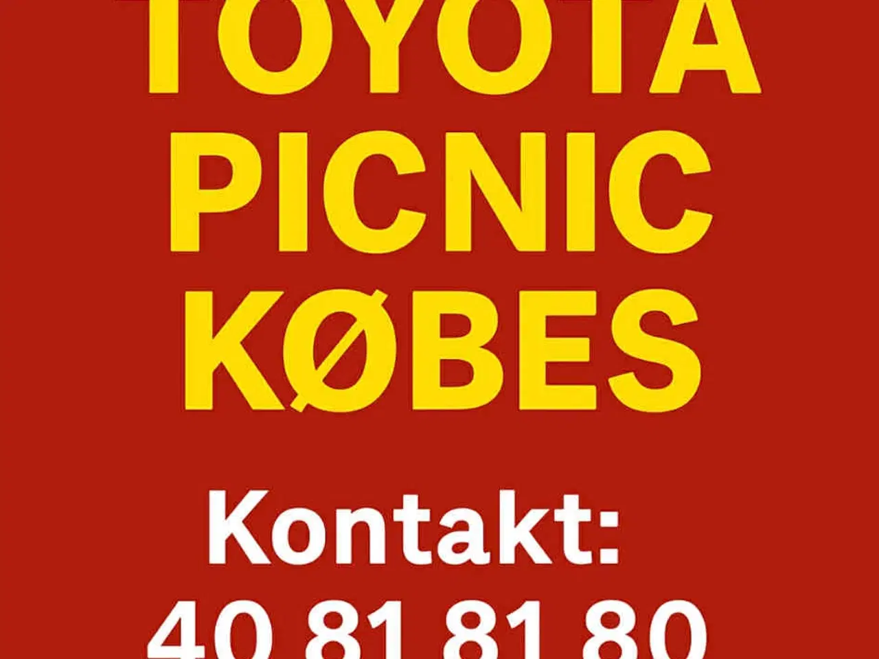 Billede 1 - TOYOTA PICNIC KØBES