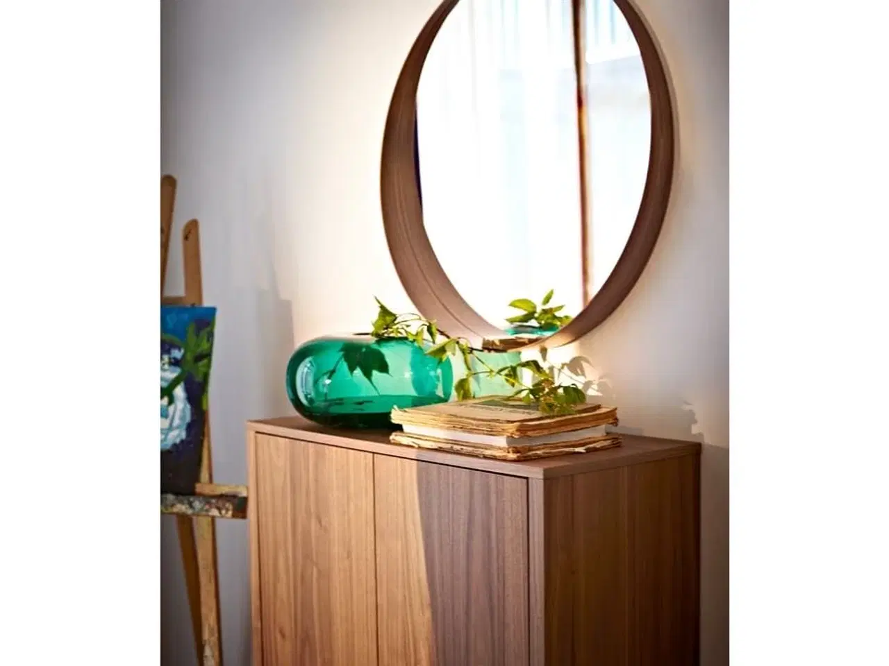 Billede 4 - IKEA STOCKHOLM Rundt vægspejl træramme