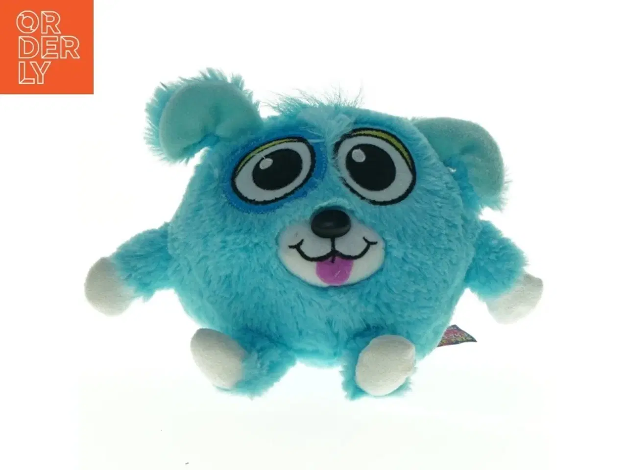 Billede 1 - Blåt tøjdyr med store øjne (str. 13 x 13 cm)