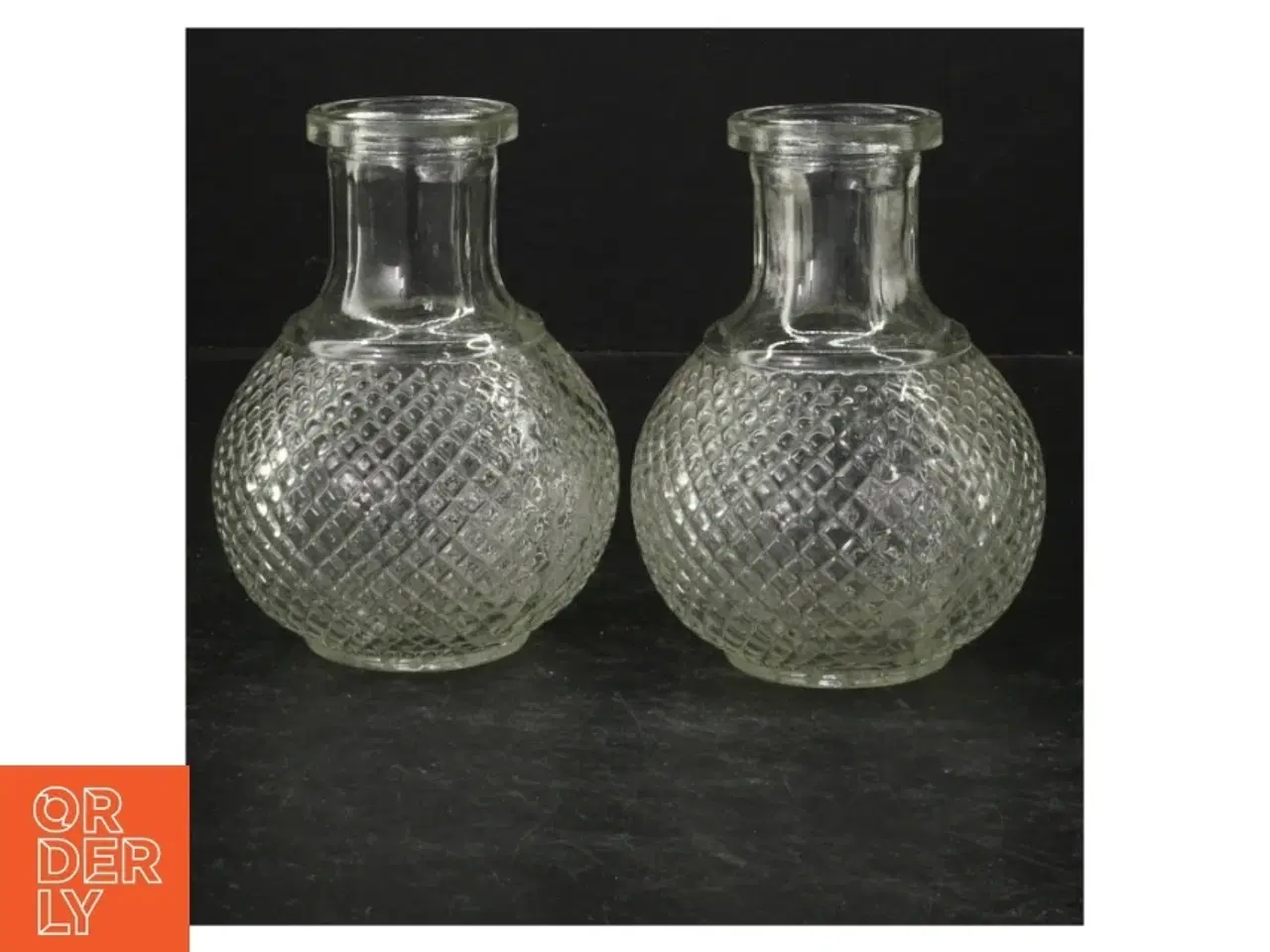 Billede 1 - Sæt med 2 glasvaser (str. 12 cm)
