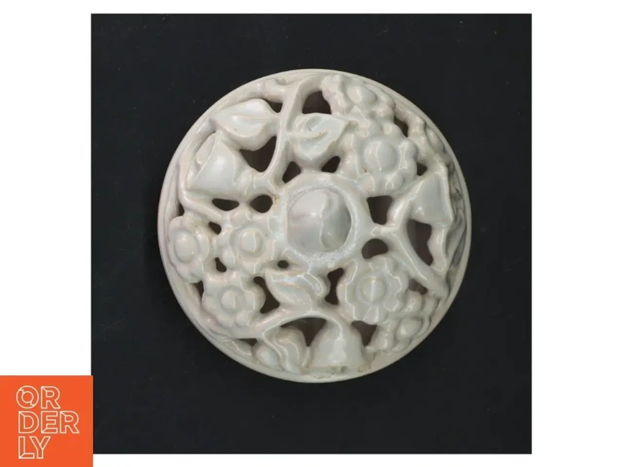 Billede 5 - Dekorativ porcelænskrukke med låg fra L. Hjorth (str. Ø  12 cm)