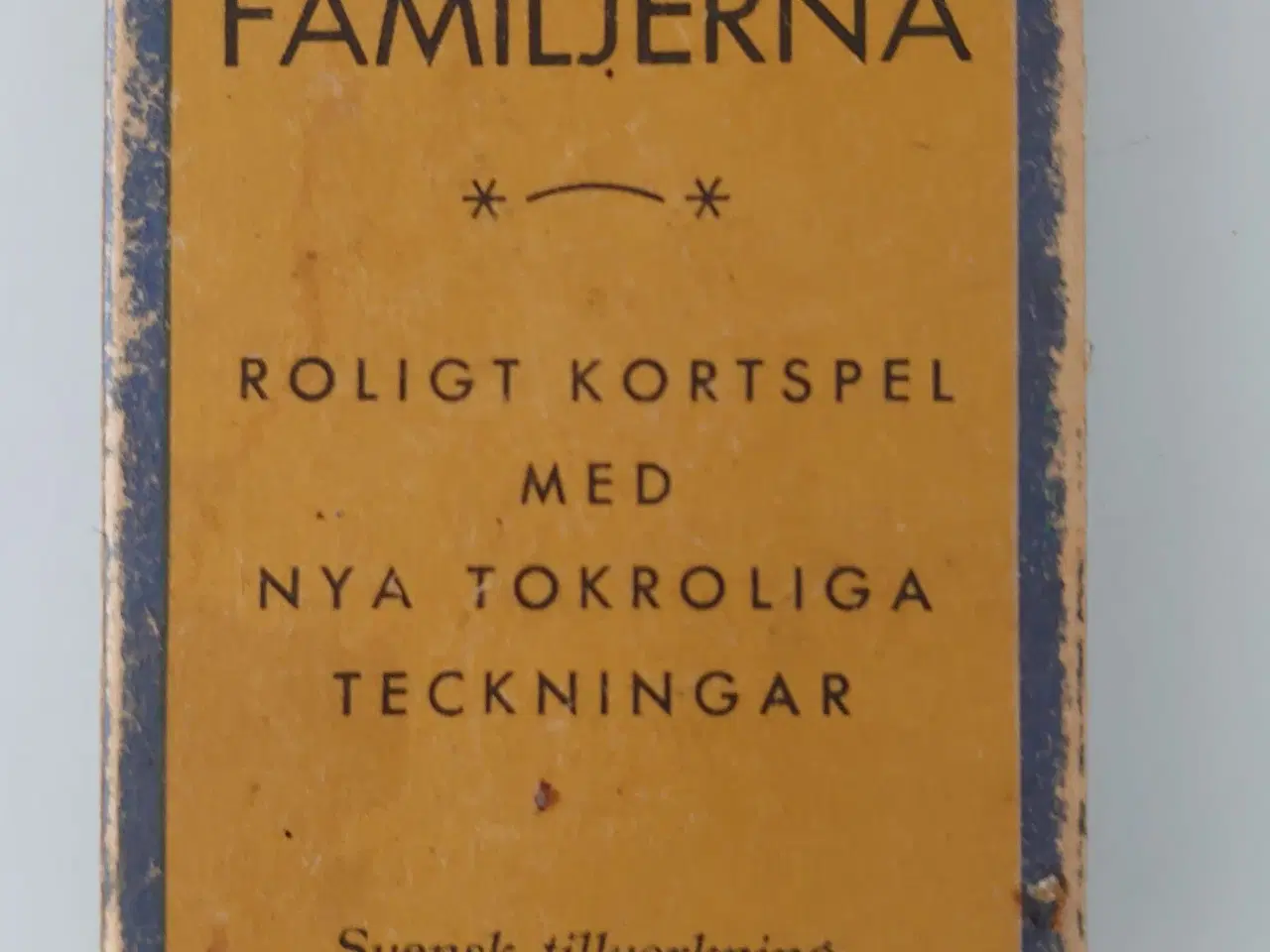 Billede 1 - Vintage kortspil: De Löjliga Familjerna. Ca 1950.