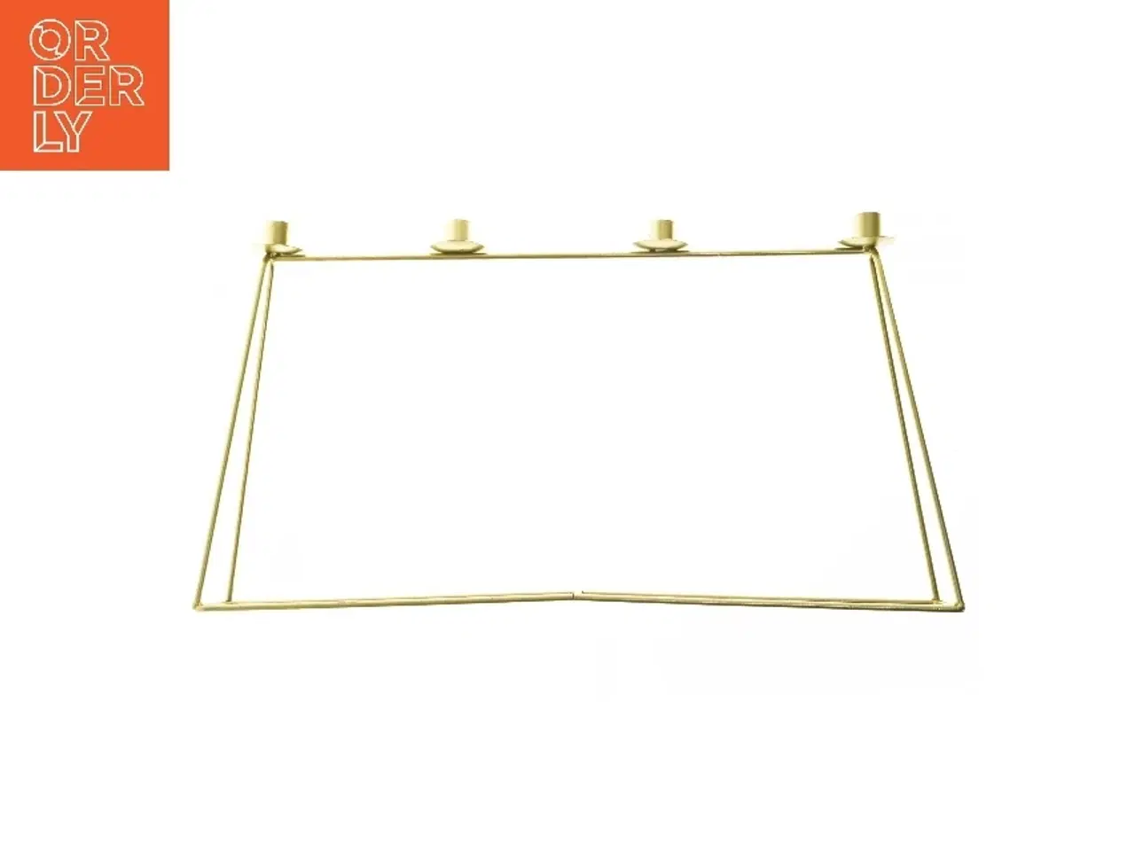 Billede 1 - Guldfarvet lysestage med plads til 4 lys (str. 60x33 cm)