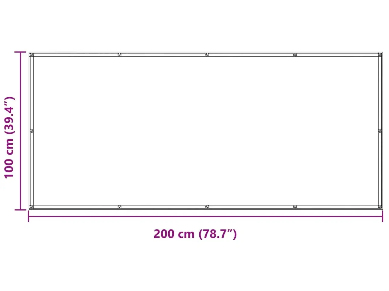 Billede 7 - Altan Skærm Antracit 100 x 200 cm Oxford stof