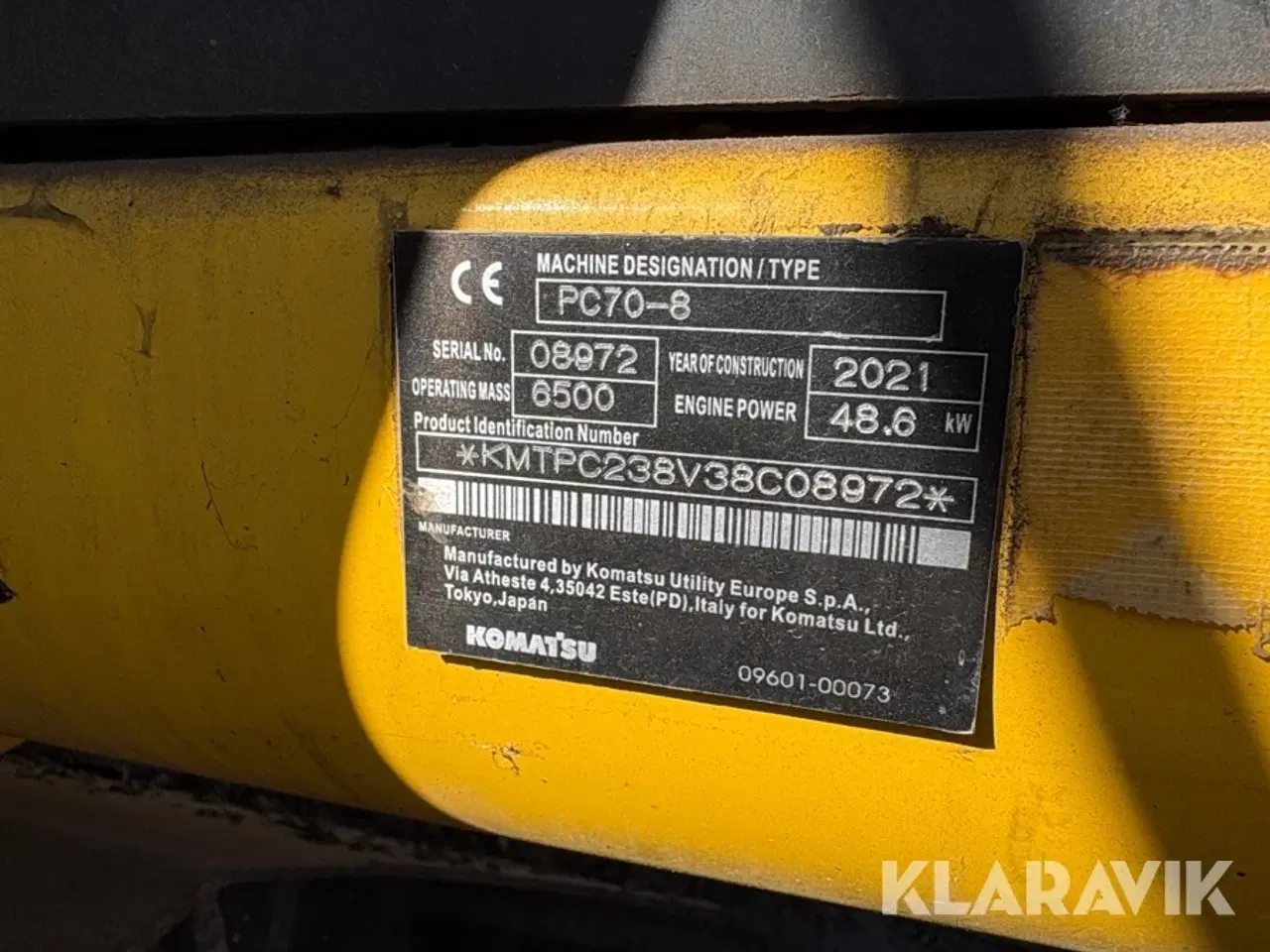 Billede 5 - Gravemaskine Komatsu Pc70-8