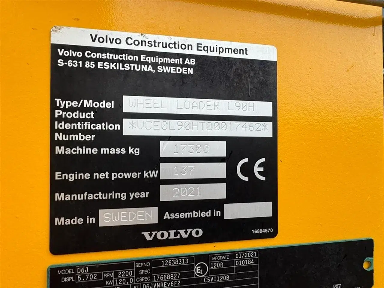 Billede 14 - Volvo L 90 H KUN 3500 TIMER! TOP UDSTYRET!