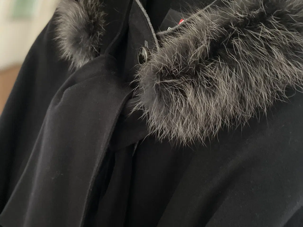 Billede 2 - Ny Steinbock uldfrakke med aftagelig pelskrave.