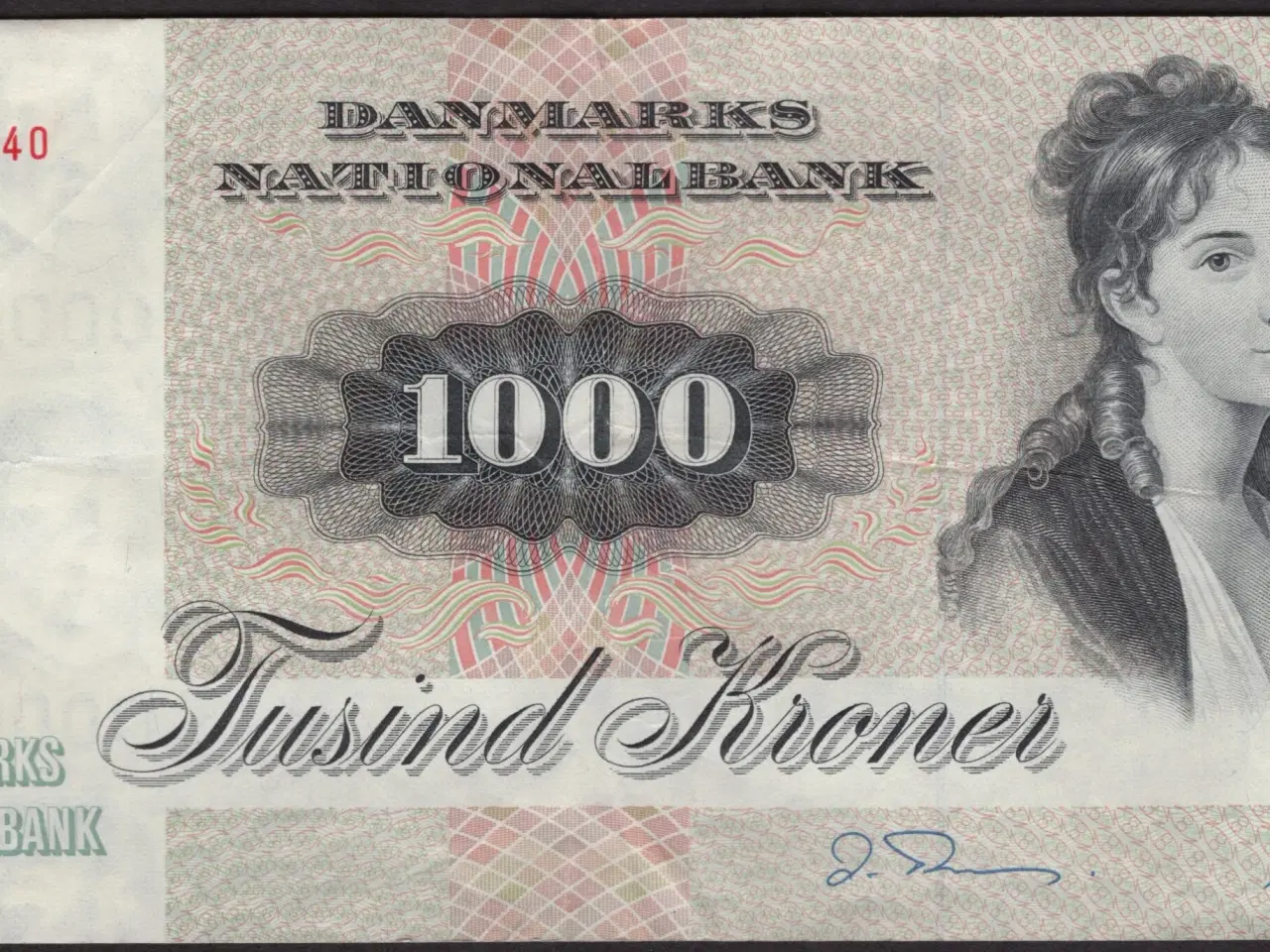 Billede 1 - Danmark 1000 kroner 1992 (Egern)