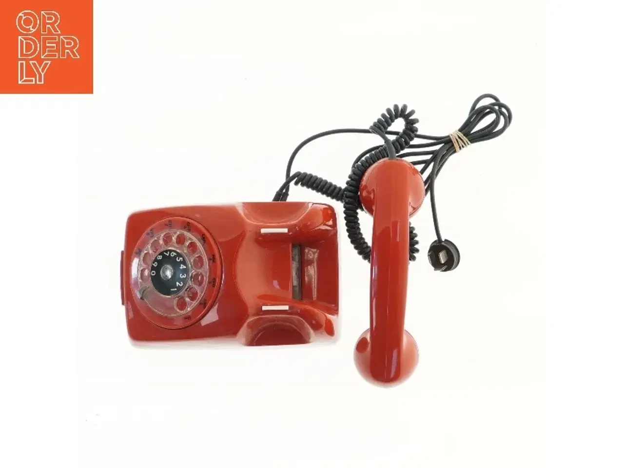 Billede 3 - Rød drejeskive telefon (str. 21x14 cm)