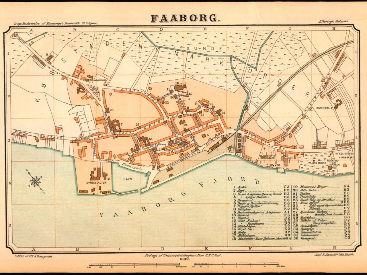 Billede 1 - Faaborg - G.E.C. Gad 1899 - 23X15 cm. - Ubrugt