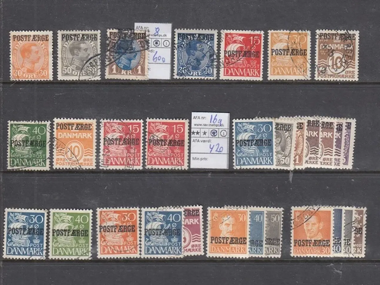 Billede 1 - Postfærgemærker , 51 forskellige. Med Postfærge 3 