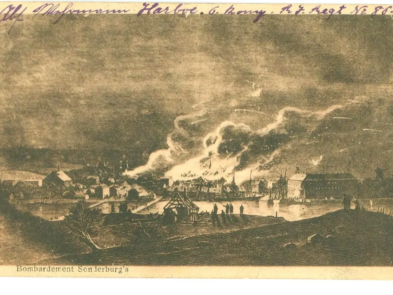 Billede 1 - Krigen 1864. Sønderborgs bombardement