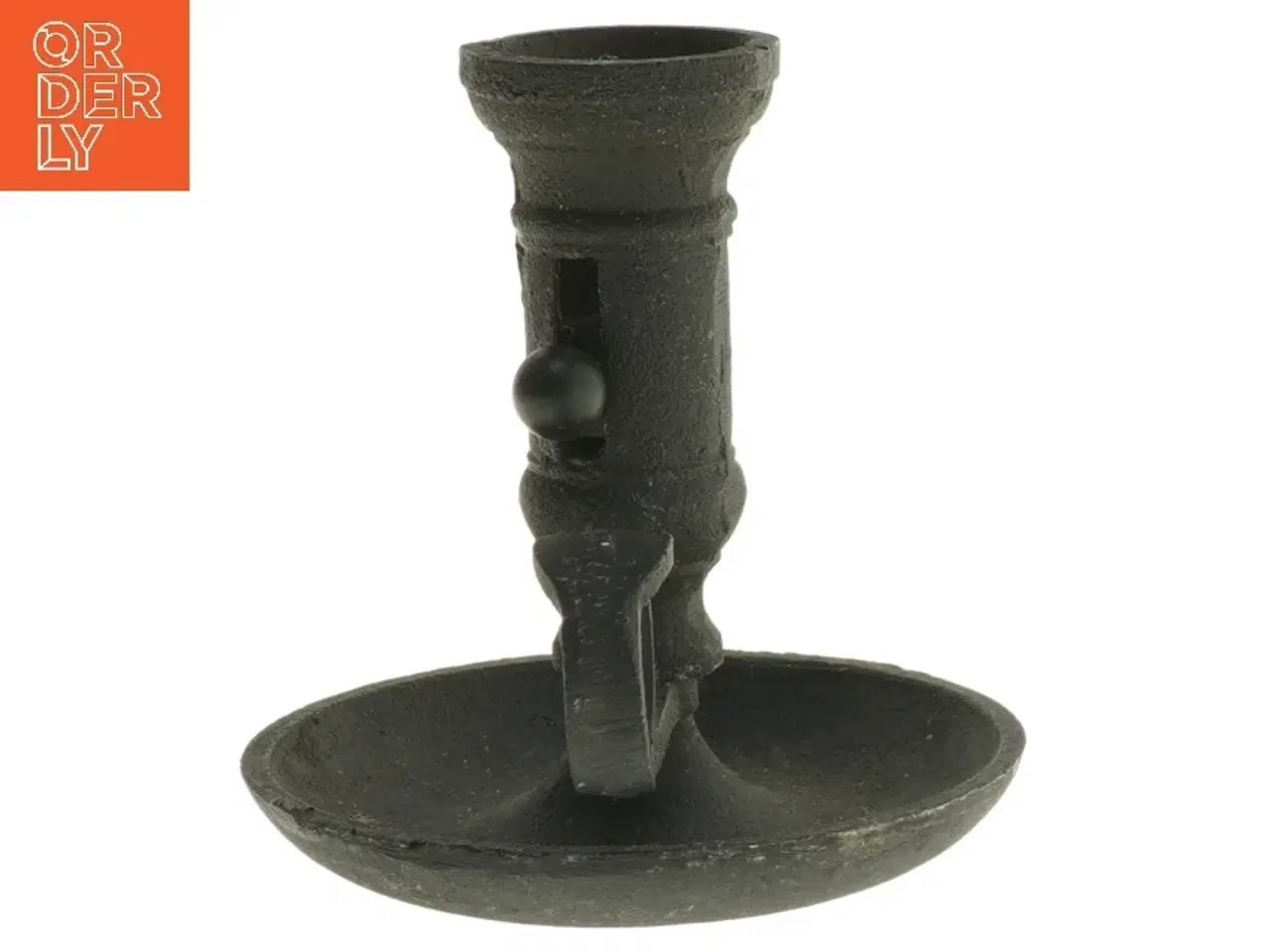 Billede 2 - Sort lysestage med håndtag (str. 12 cm)