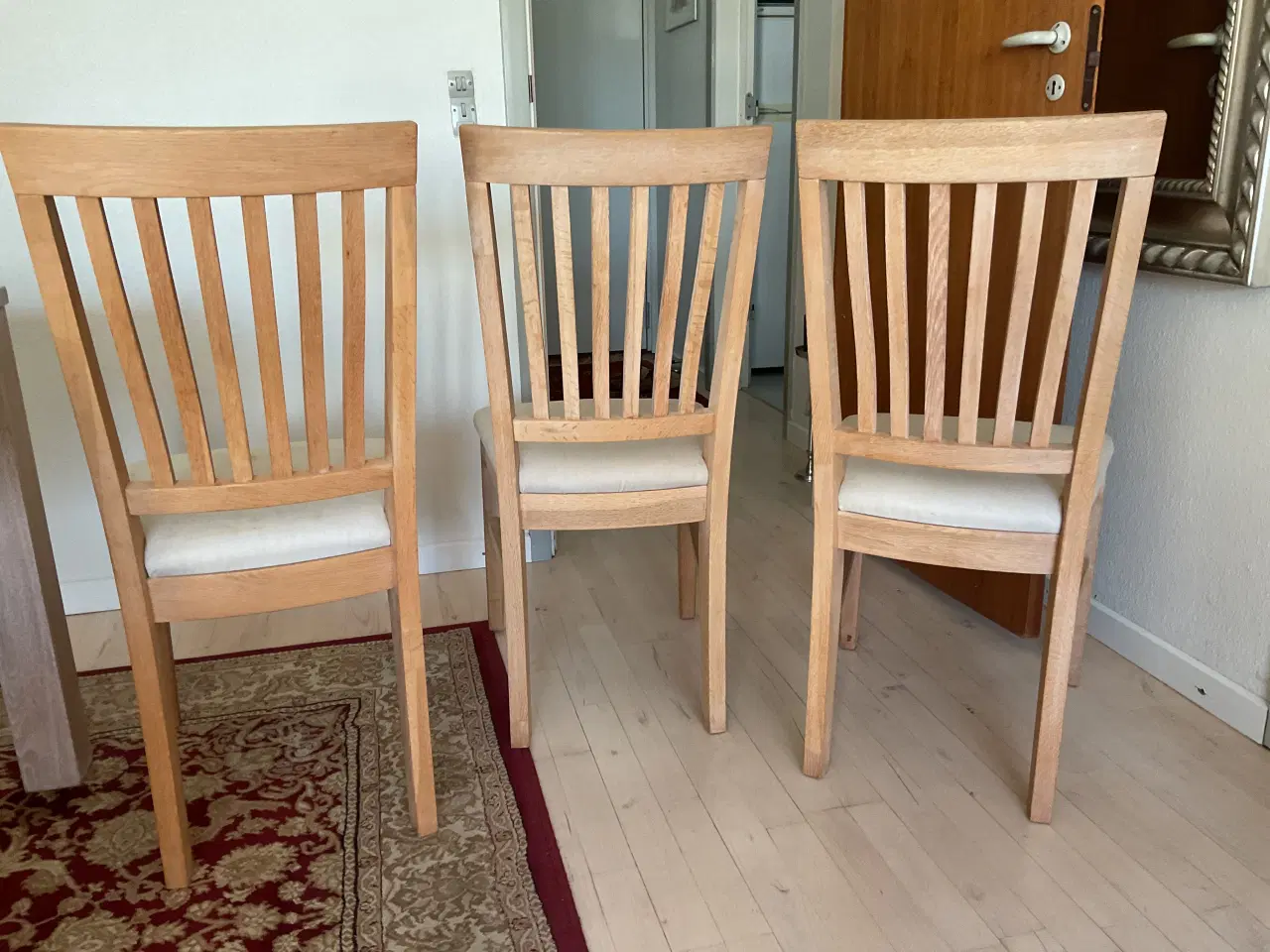 Billede 2 - Spisebordsstole i massiv eg 6 stk
