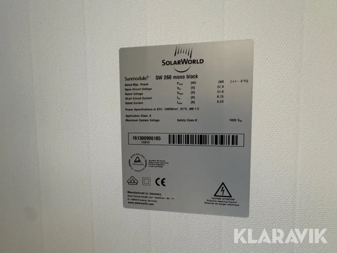 Billede 5 - Solceller SolarWorld Sunmodule SW 260 - 25 styk