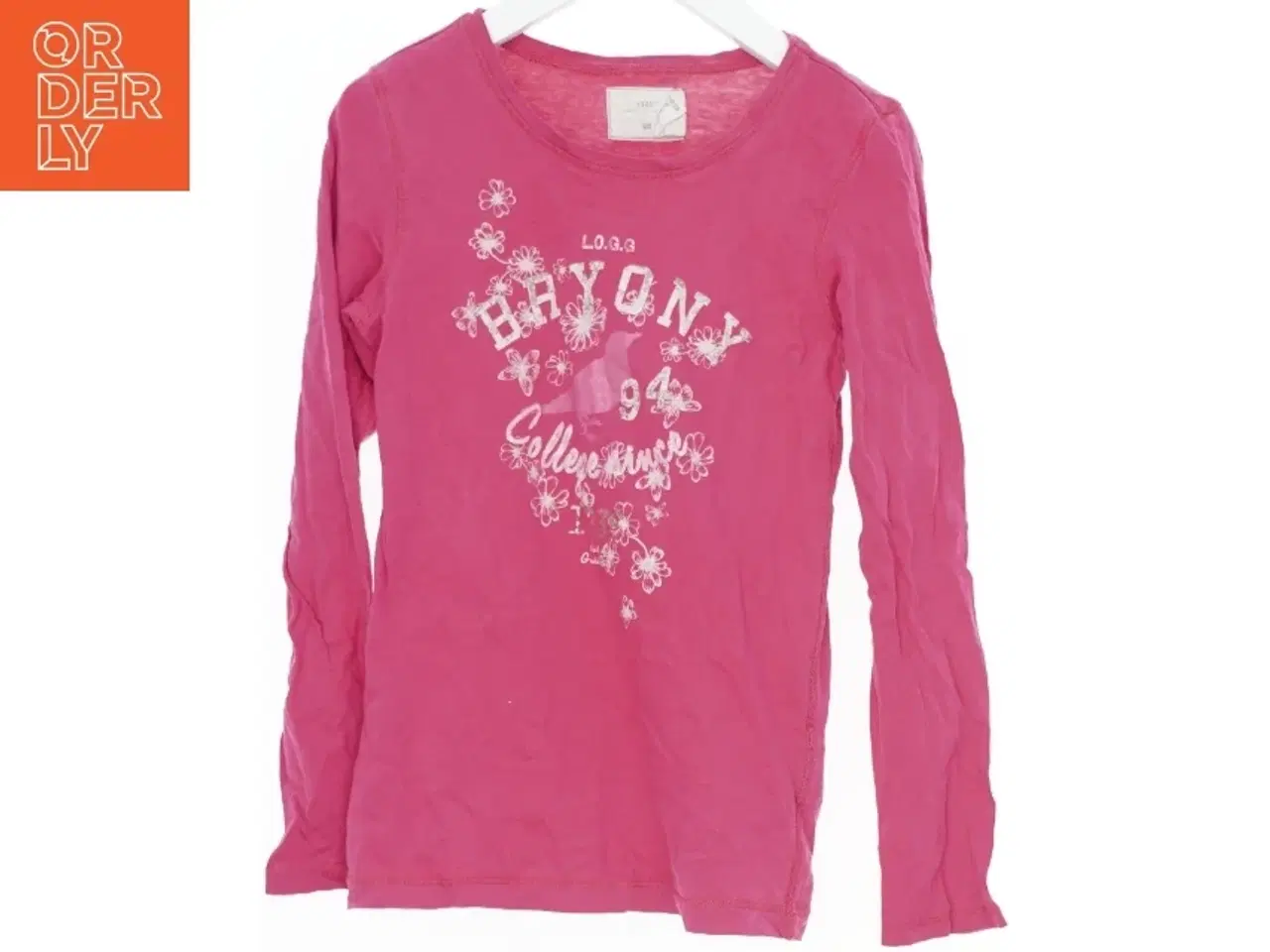 Billede 1 - Lyserød langærmet t-shirt fra Logg (str. 122)