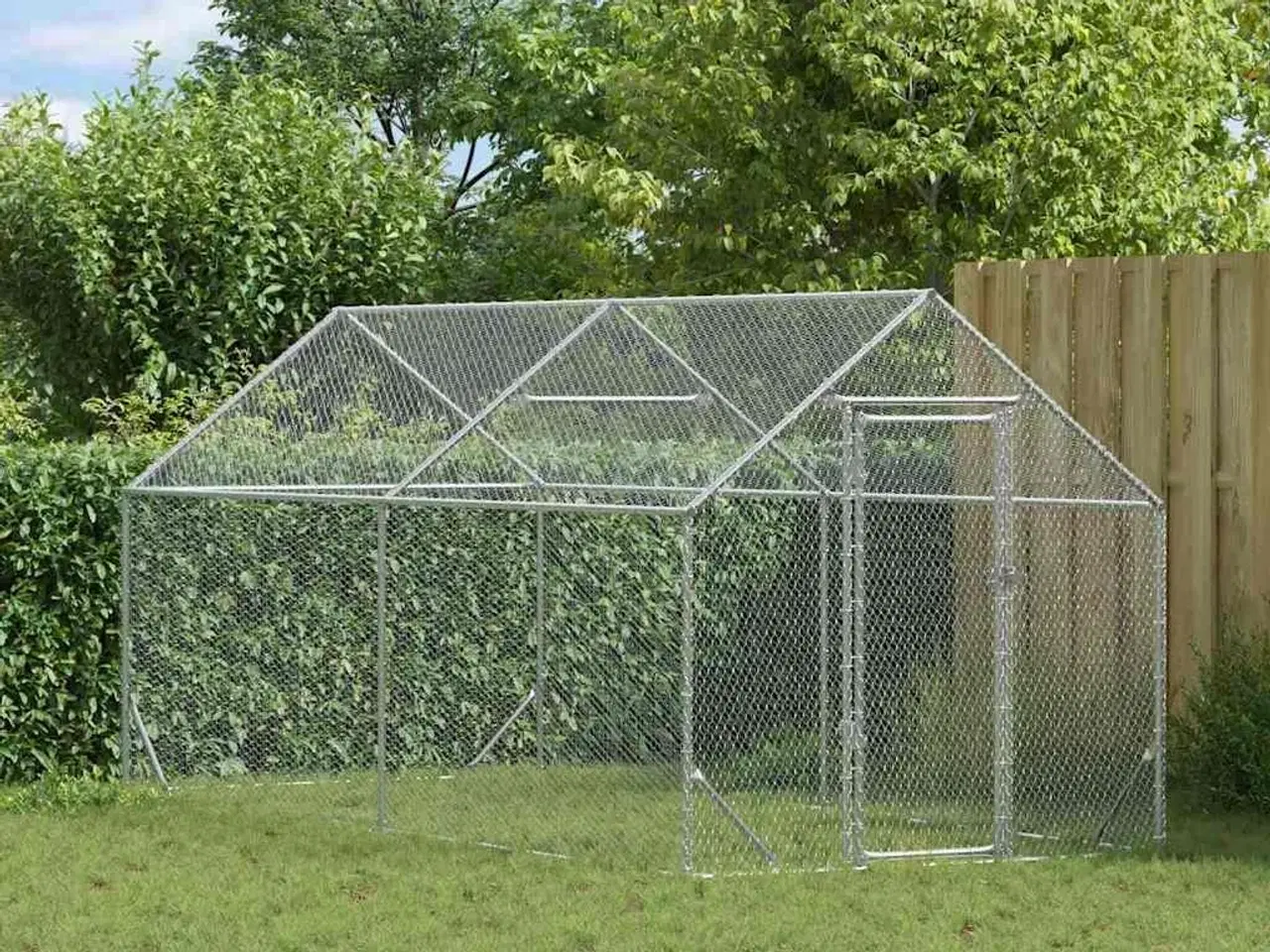 Billede 1 - Hønsebur Sølv 400x170x177cm Galvaniseret stål