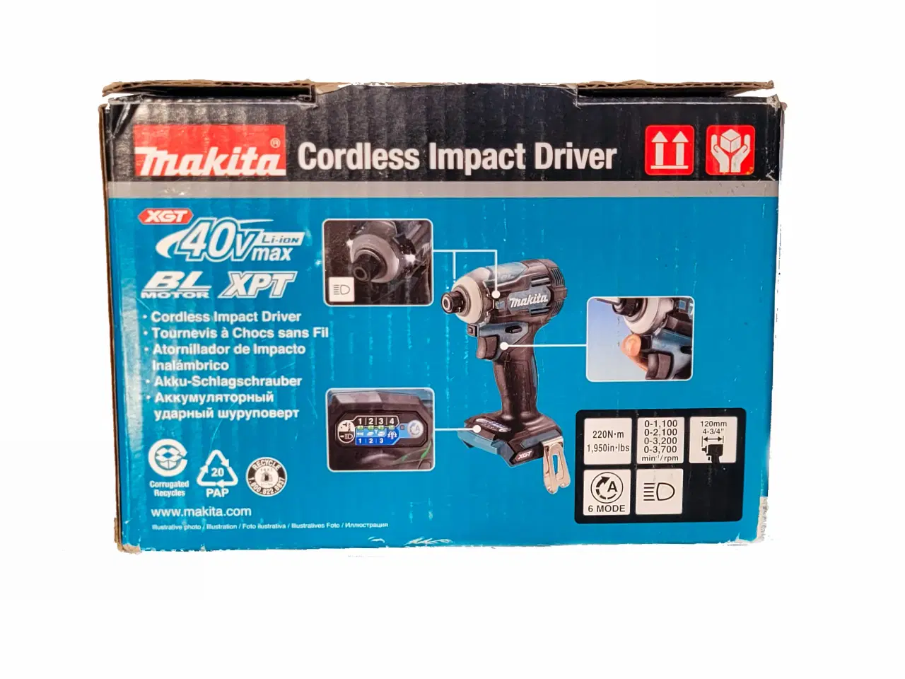 Billede 4 - Slagskruetrækker Makita XGT TD001GZ 220Nm