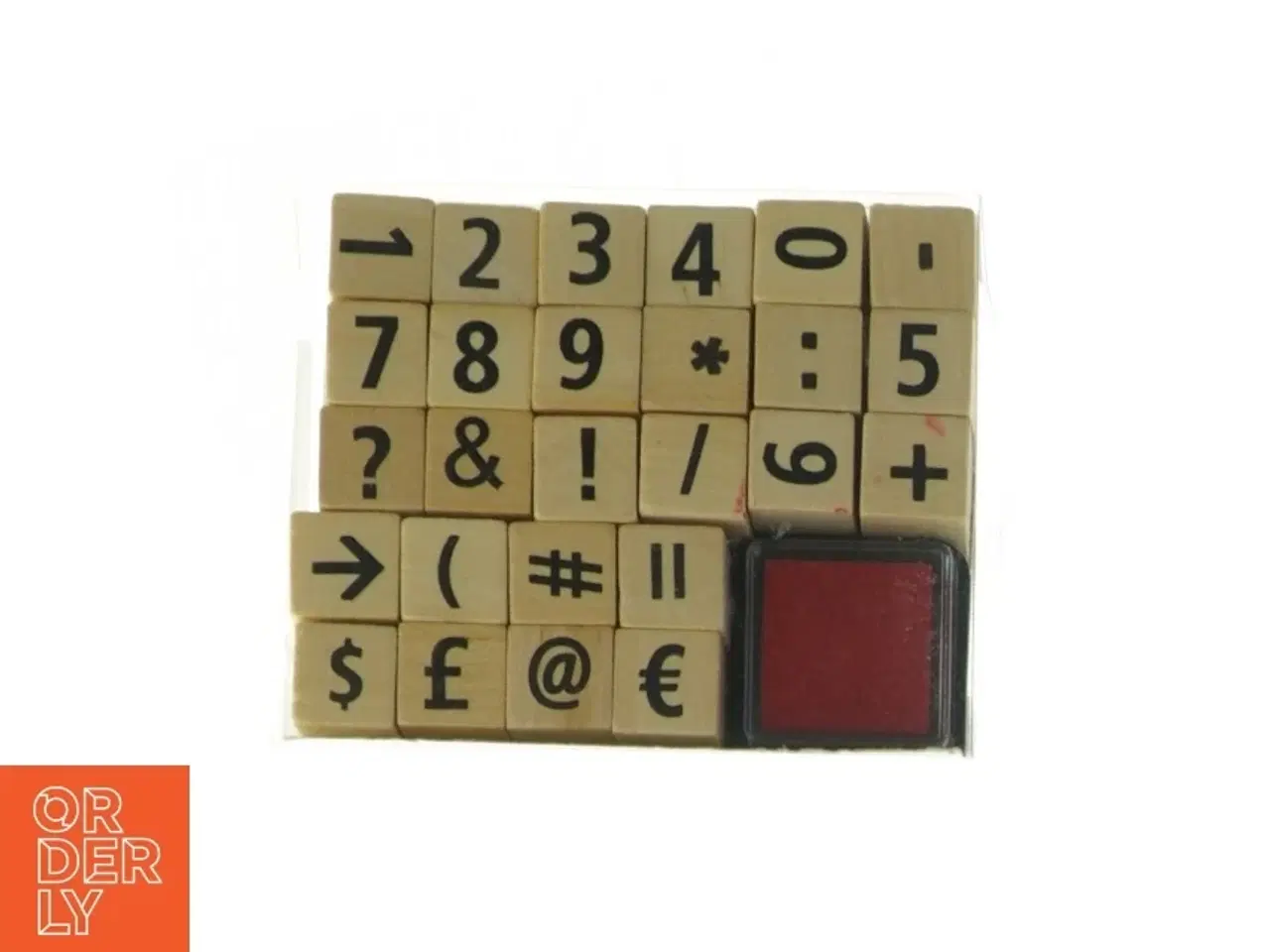 Billede 2 - Stempelsæt med tal og symboler (str. 10 cm)