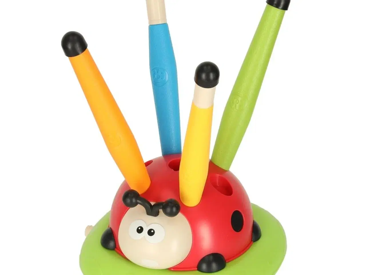 Billede 2 - Udendørs legetøj 3-i-1 – mariehøne springespil, ringspil og raket-affyrer til børn