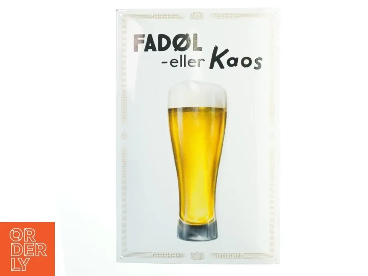 Billede 1 - Emaljeskilt “Fadølspartiet” (str. 46,5x30 cm)