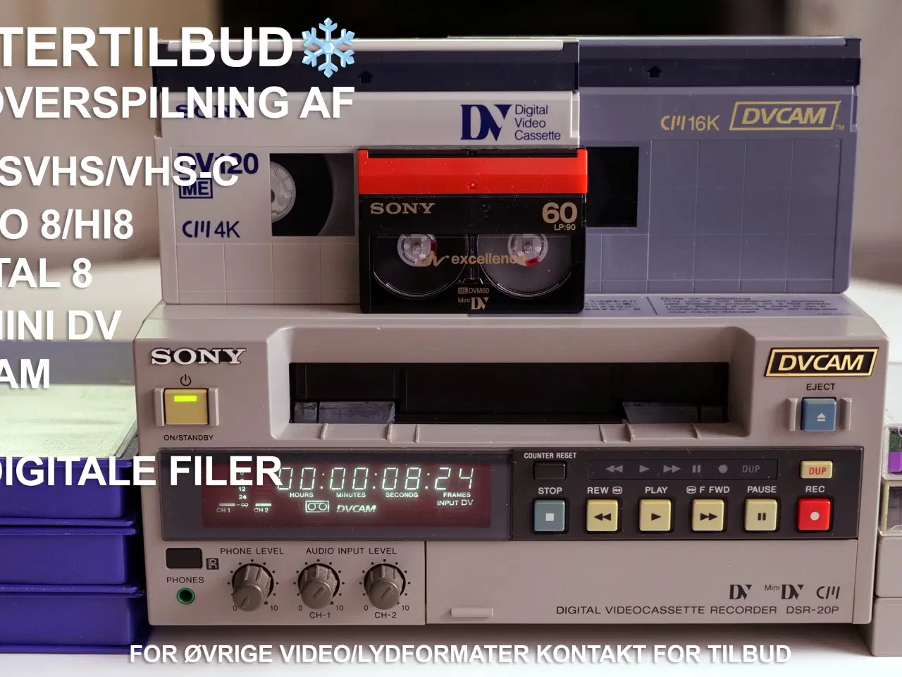 Billede 1 - Vintertilbud på overspilning til digitale filer.