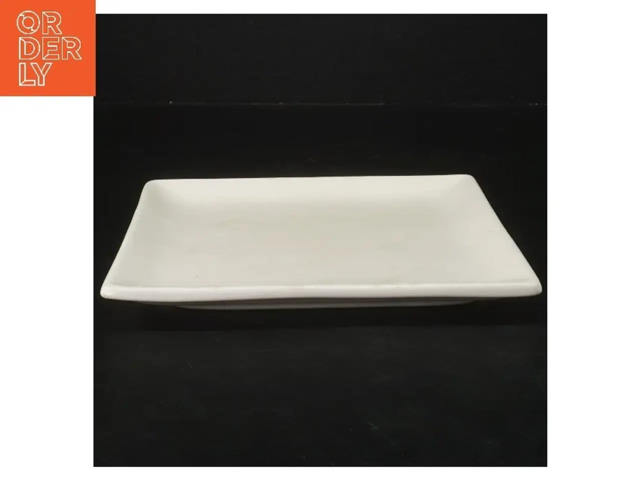 Billede 1 - Rektangulært hvidt porcelænsfad (str. 19x19 cm)