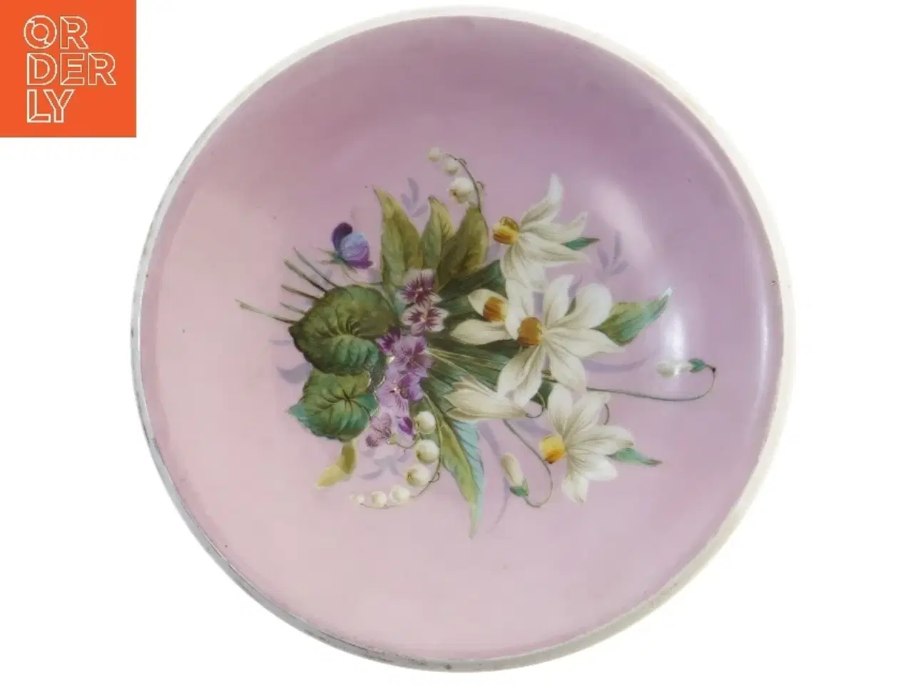 Billede 2 - Dekorativt skål på fod (str. 18x23,5 cm)