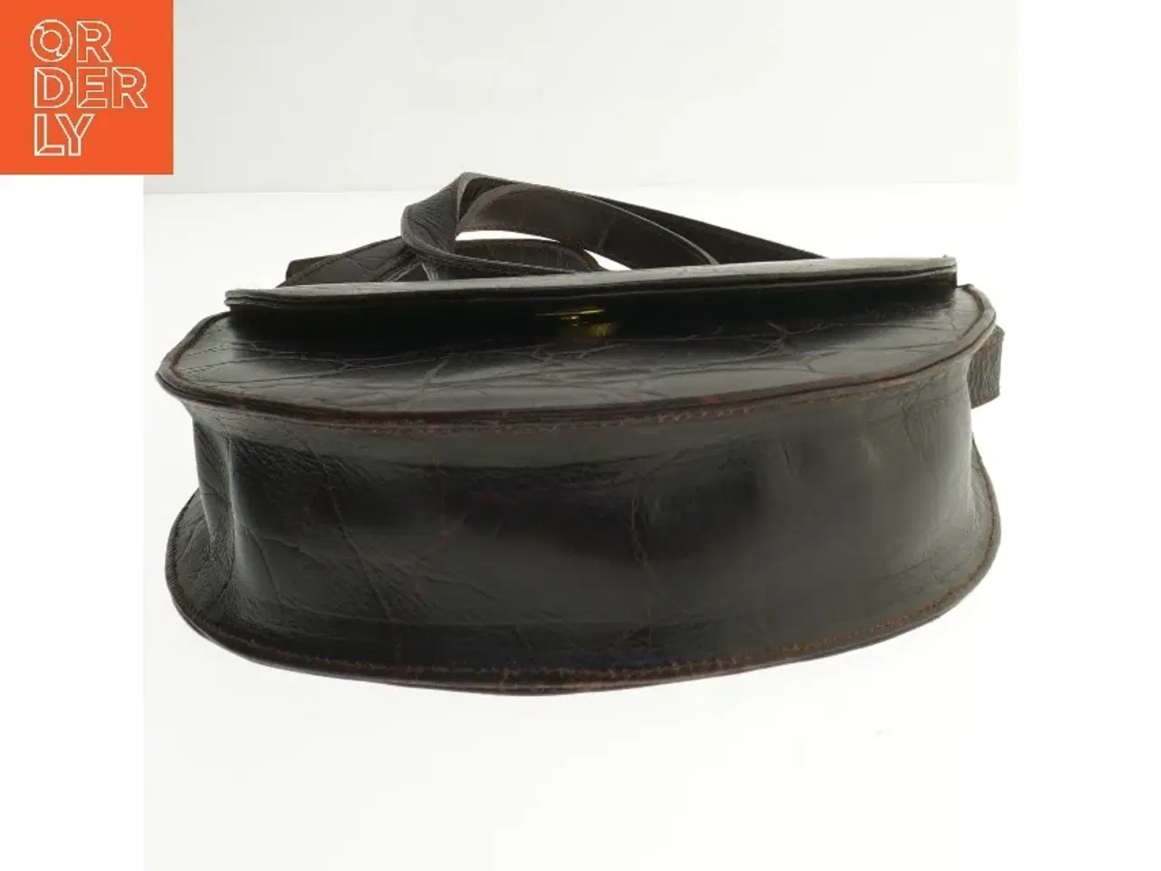 Billede 2 - Mørkebrunt læder skuldertaske fra Mulberry (str. 20x20 cm)
