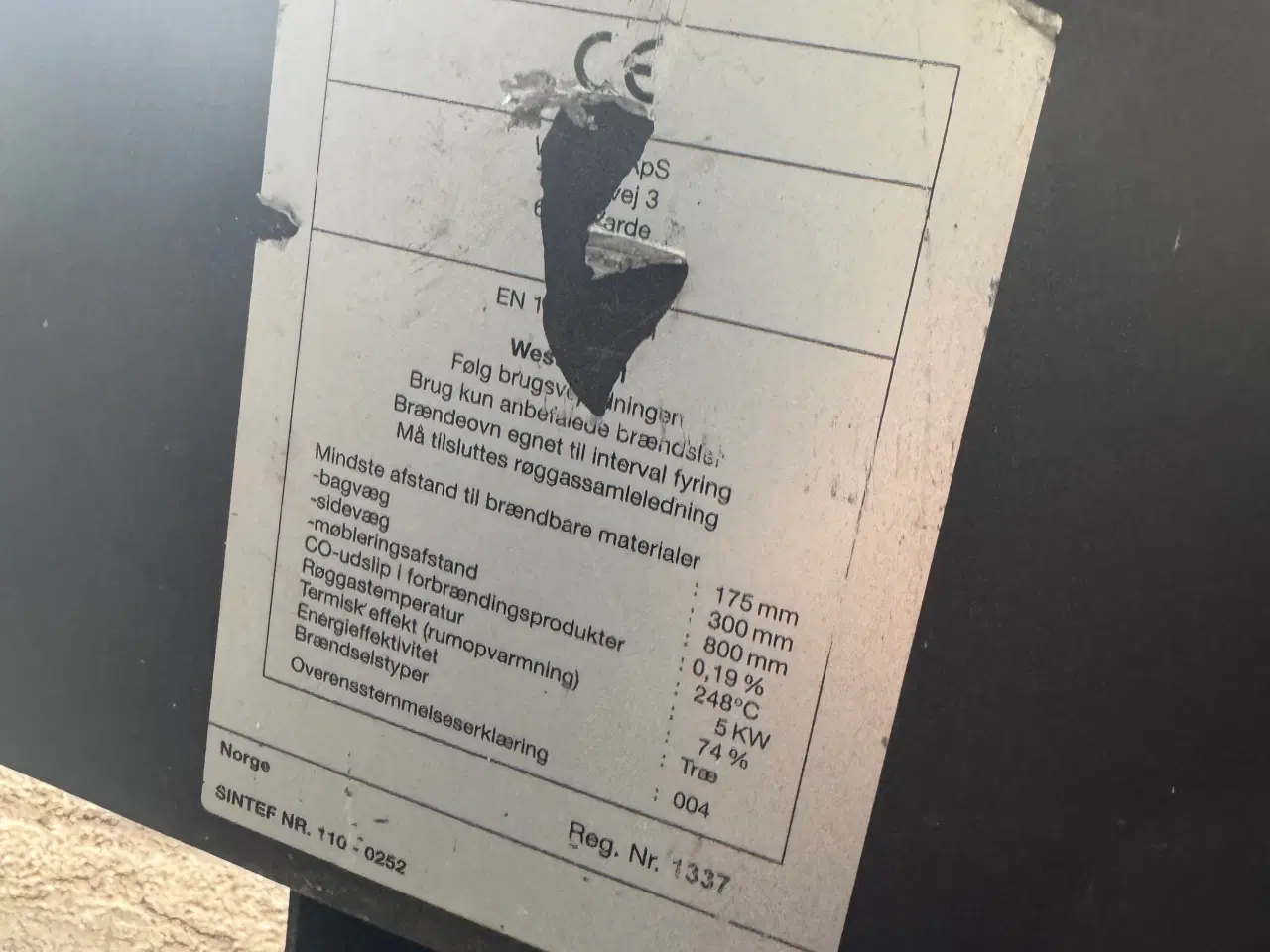 Billede 5 -  Brændeovn 