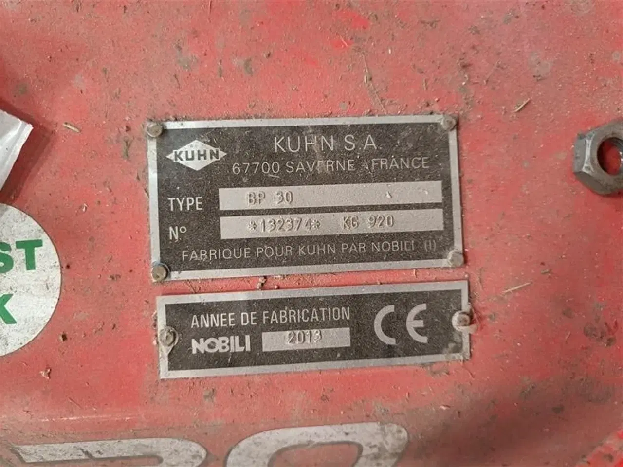 Billede 8 - Kuhn BP30 med hydraulisk sideforskydning