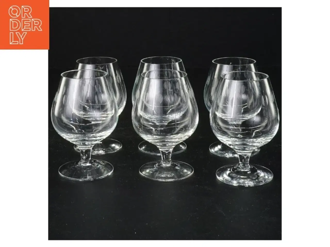 Billede 1 - Sæt af seks cognacglas fra Holmegaard (str. 9 x 6 cm)