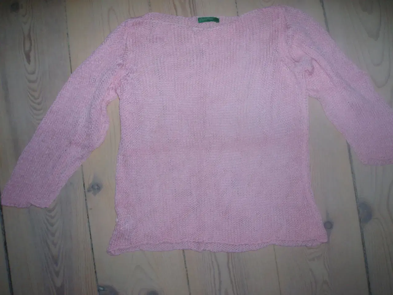 Billede 1 - lyserød Beneton bluse med 3/4 ærme