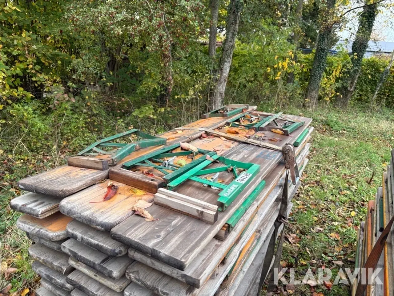 Billede 4 - Folde bænke og bordplader 1 Palle 15styk bænke & 10 bordplader