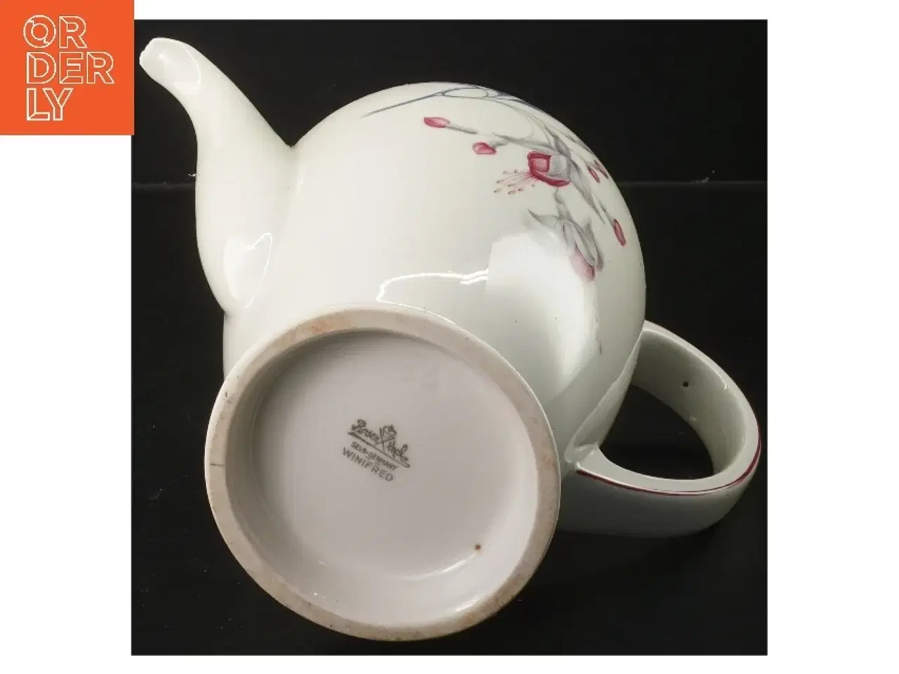 Billede 2 - Porcelæns tekande med blomstermotiv fra Rosenthal (str. 20 cm)