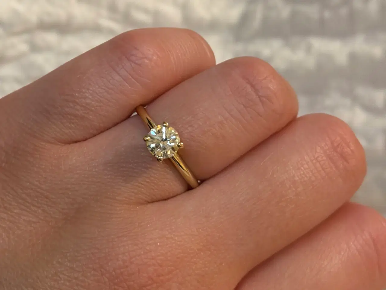 Billede 7 - Smuk 14K guldring med naturlig fancy yellow diaman