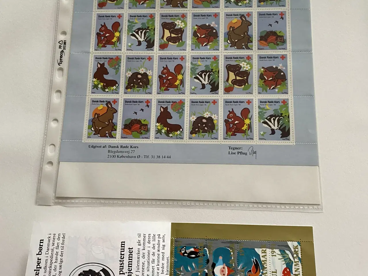 Billede 12 - Danmark julefrimærker ark og enkelte mærker