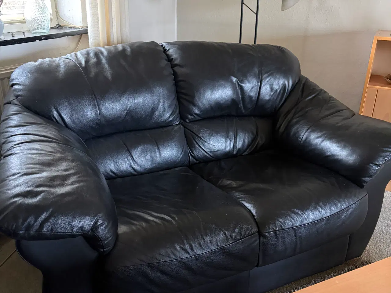 Billede 1 - 2 Pers læder sofa
