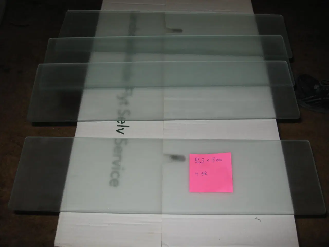 Billede 3 - 4x Glashylder 55,5 x 15 cm