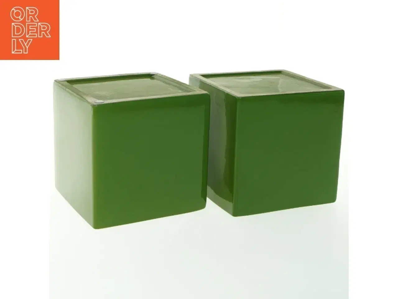 Billede 3 - Grønne keramikpotter (str. 12x12 cm)