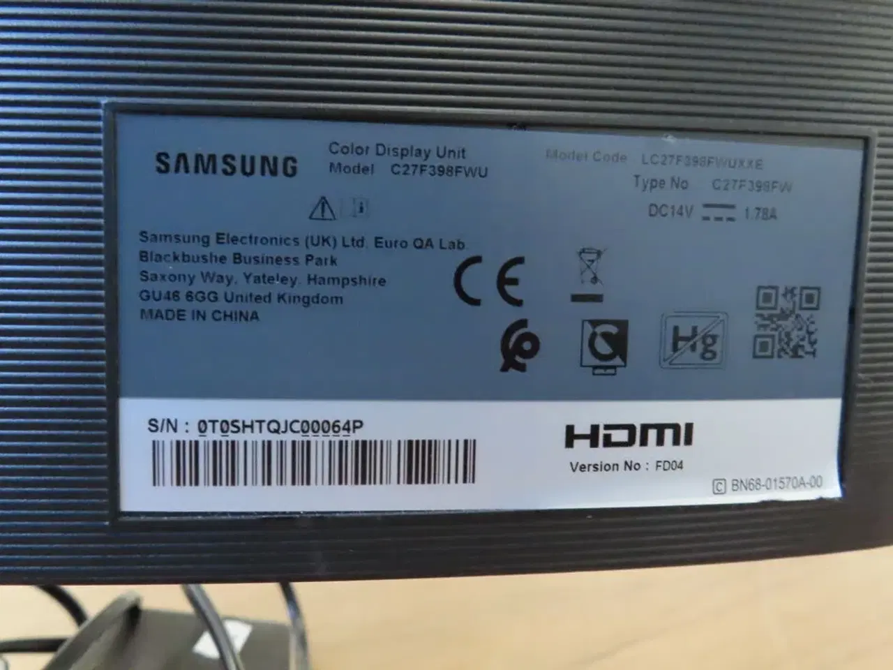 Billede 3 - 27" Computerskærm SAMSUNG S227F398FWU