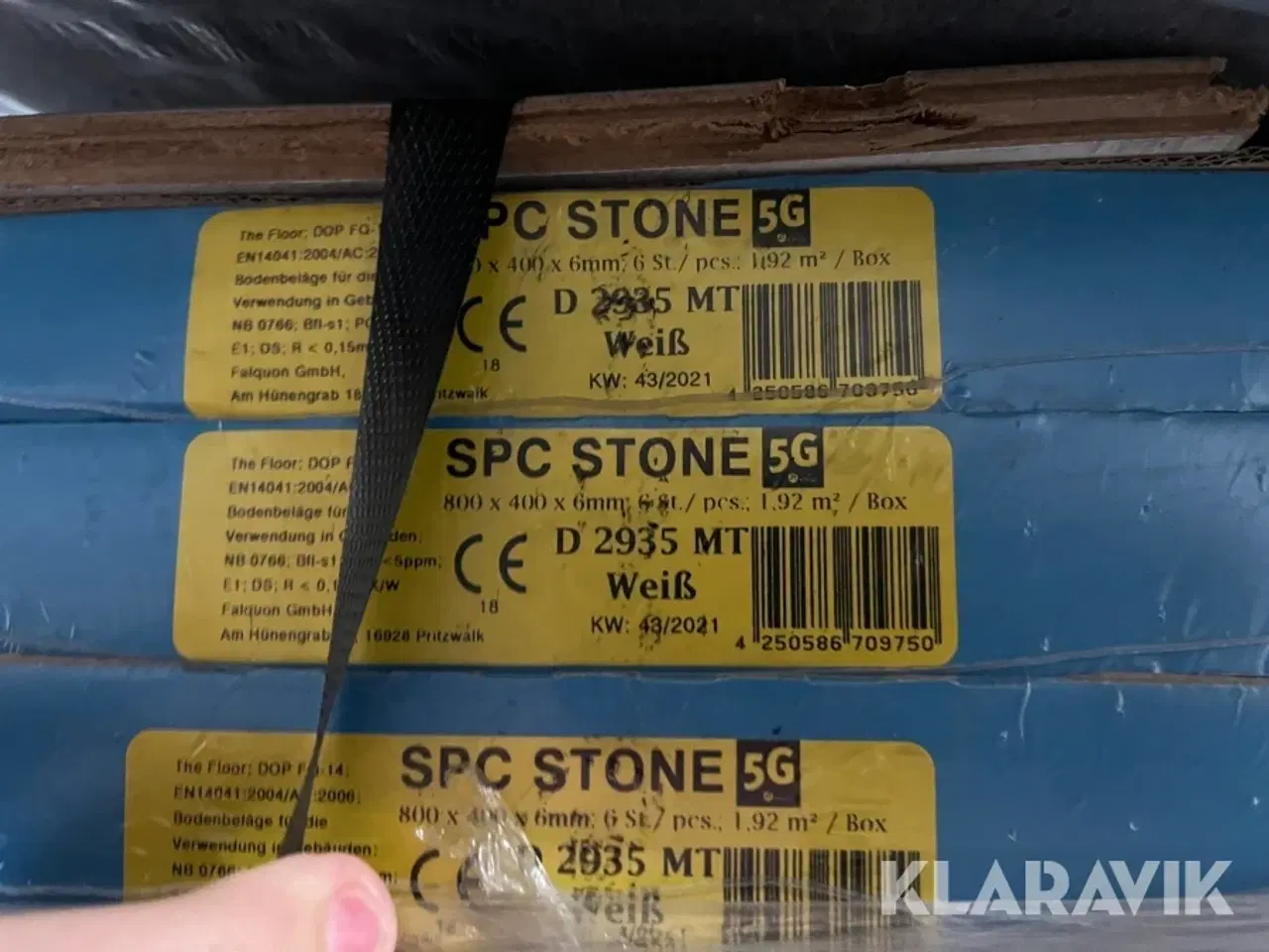 Billede 3 - Vinylgulv SPC Stone Hvid - 105 m2