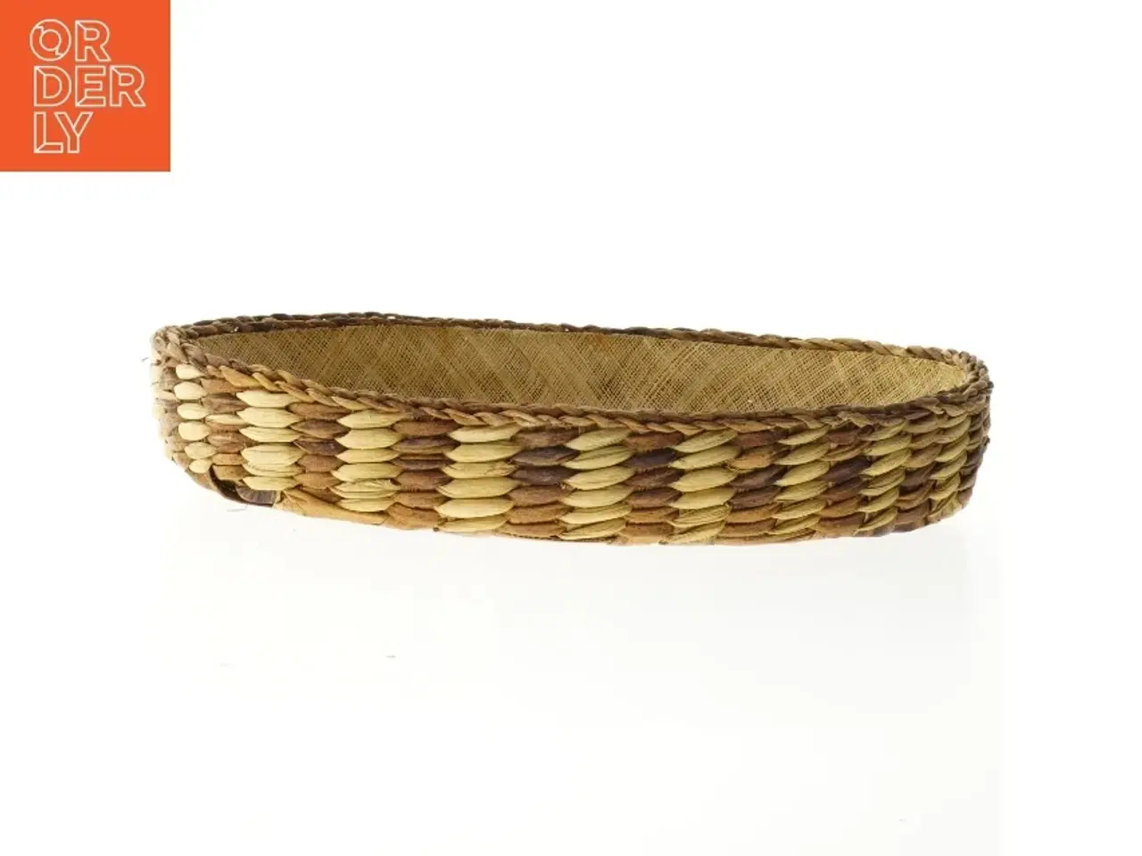 Billede 4 - Oval ovnfast fad med fletkurv som indsats (str. 35 cm)