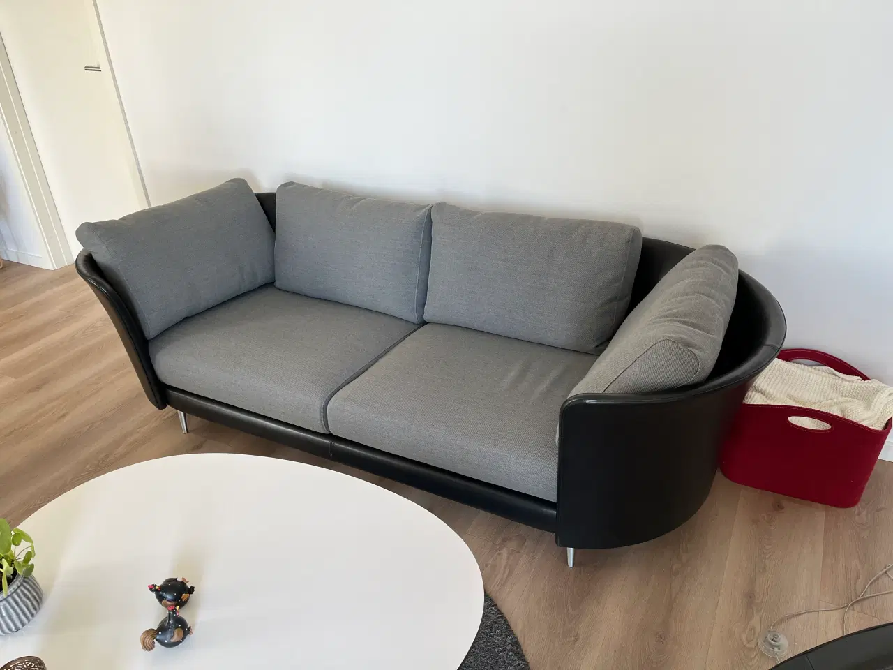 Billede 8 - MH Vascas sort preston læder Hallingdal stof grå.