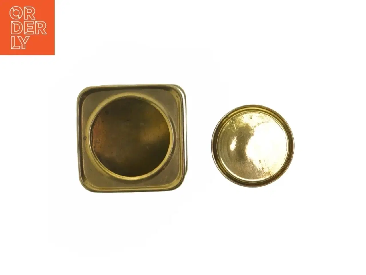 Billede 3 - Vintage Kaffedåse af messing (str. 11x10 cm)