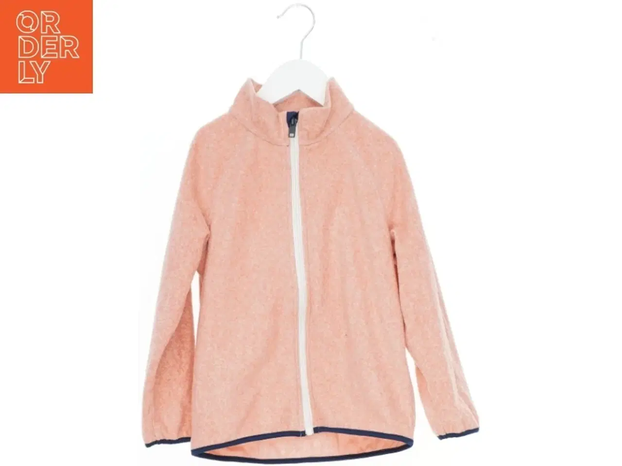 Billede 1 - Orange fleecejakke med lynlås fra H&M (str. 110)