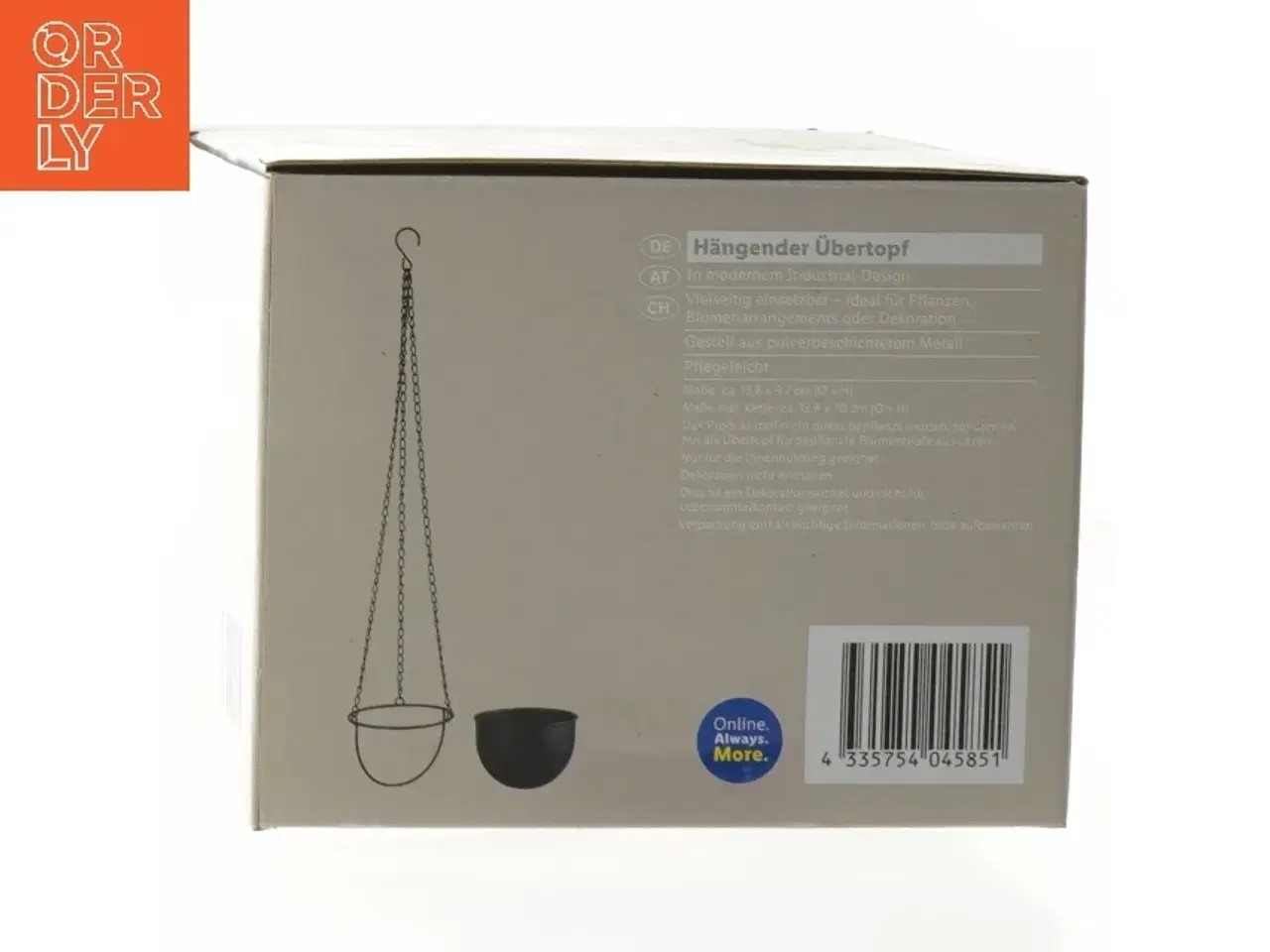 Billede 5 - Hængende urtepotteskjuler fra Livarno (str. Ø 13,8 cm højde 70 cm)