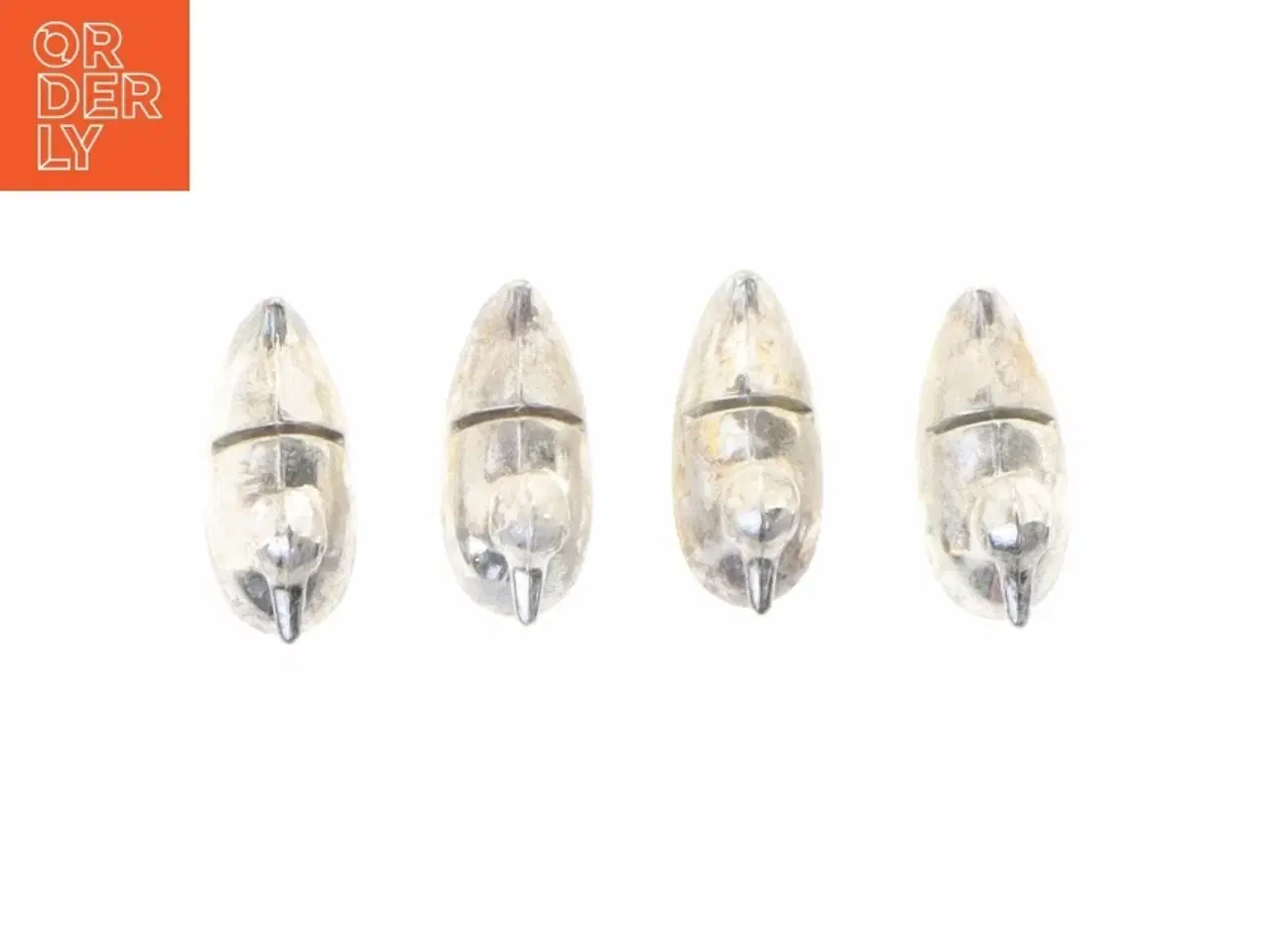 Billede 3 - Sølvbelagte bordkort holdere (str. 3 komma 7 x en komma 7 x 2 komma 4 cm)