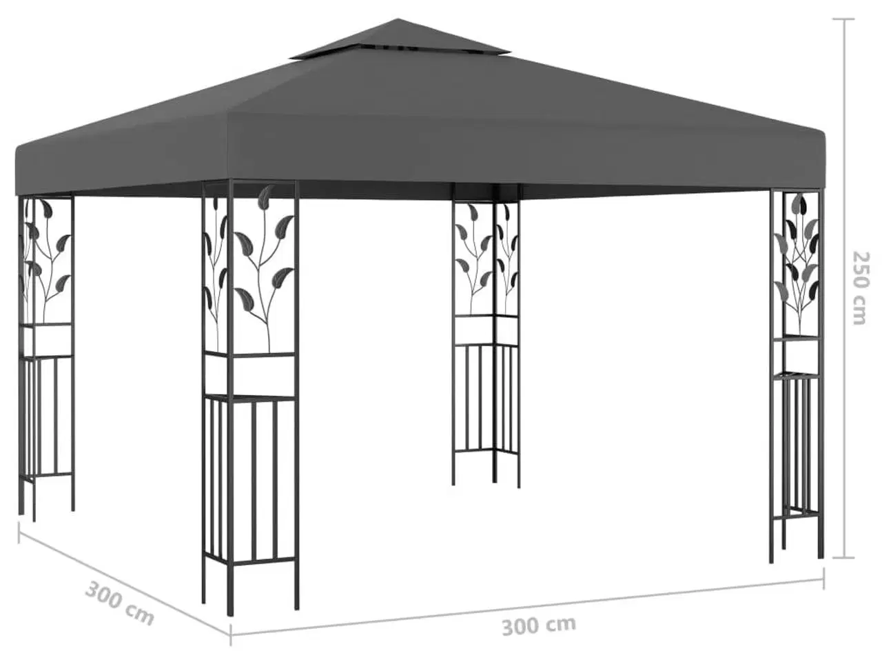 Billede 5 - Pavillon 3x3 m antracitgrå